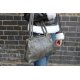 Doris Shoulder Bag Clip Clasp Charcoal Leather Doris Shoulder Bag Clip Clasp Charcoal Leather